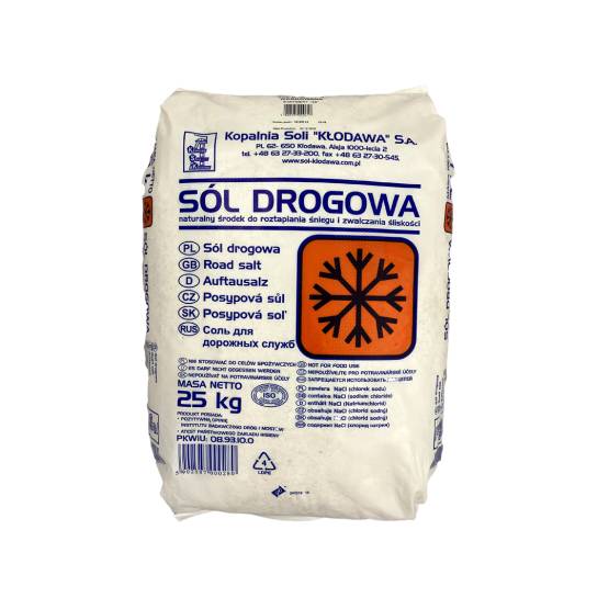 sól drogowa z Kłodawy w worku 25 kg